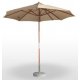 Parasol con mástil de madera Orientable DELUXE3X3-MADERA