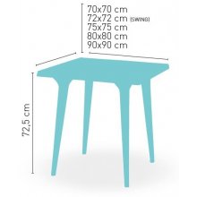 Mesa con pies de resina modelo ARPEGE-C