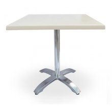 Mesa pie fundición aluminio brillo opción plegable ROMA 4 BRILLO