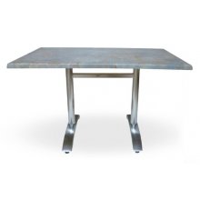 Mesa pie fundición aluminio brillo opción plegable ROMA-R BRILLO