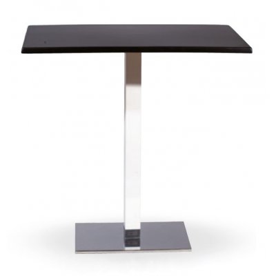 Mesa alta pie acero cromado columna metal lacada PICASSO-H-C 60x40LAC