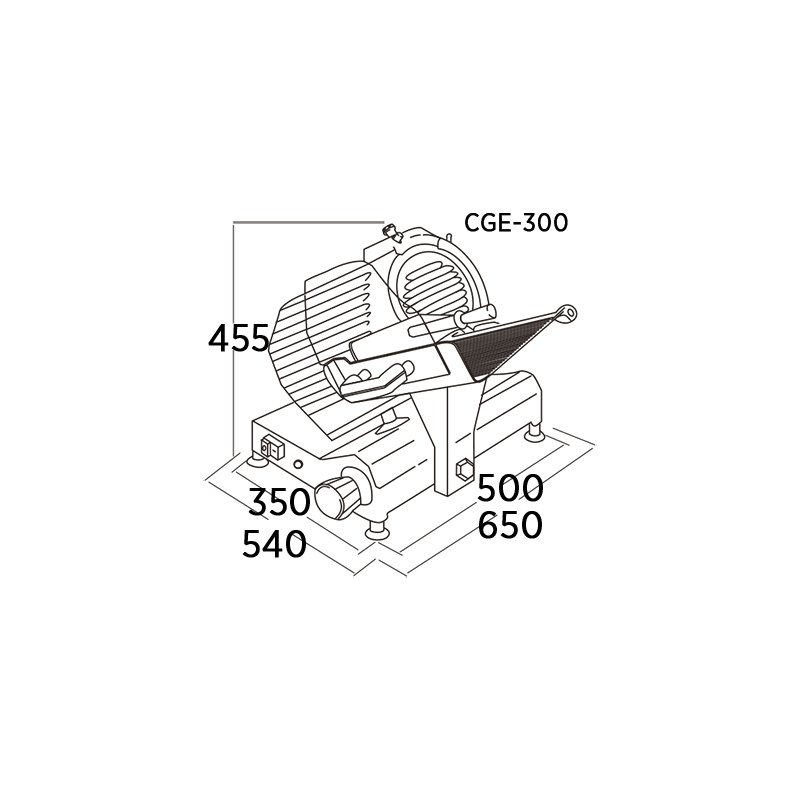 Cortadora de Fiambre Manual Gama Profesional en Aluminio con Cuchilla 300  mm CVM-300 Edenox Oferta 3.586,44 €